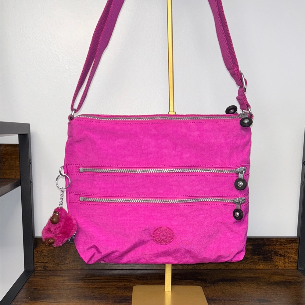 Kipling Alvar Fuchsia Pink Crossbody Bag